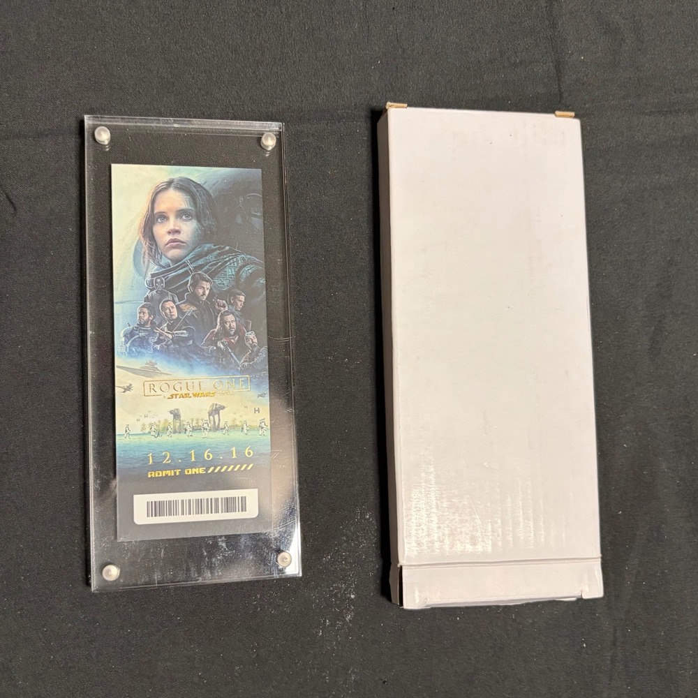 Star Wars Rogue One 2016 Limited Edition Admit One Ticket #580/2800 Acrylic Box